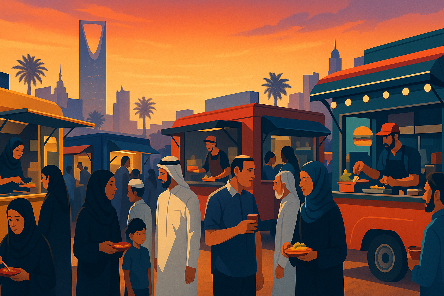 مفهوم دليل شامل لمطاعم الرياض: كيف تحقق النجاح في سوق سريع النمو في المطاعم